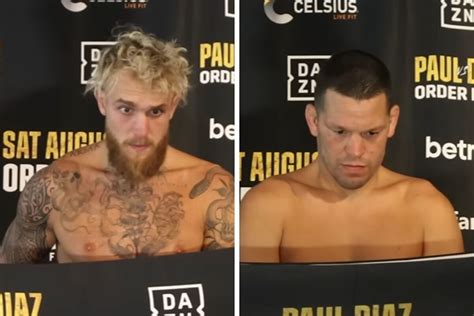 Jake Paul, Nate Diaz strip naked to make weight one day before。